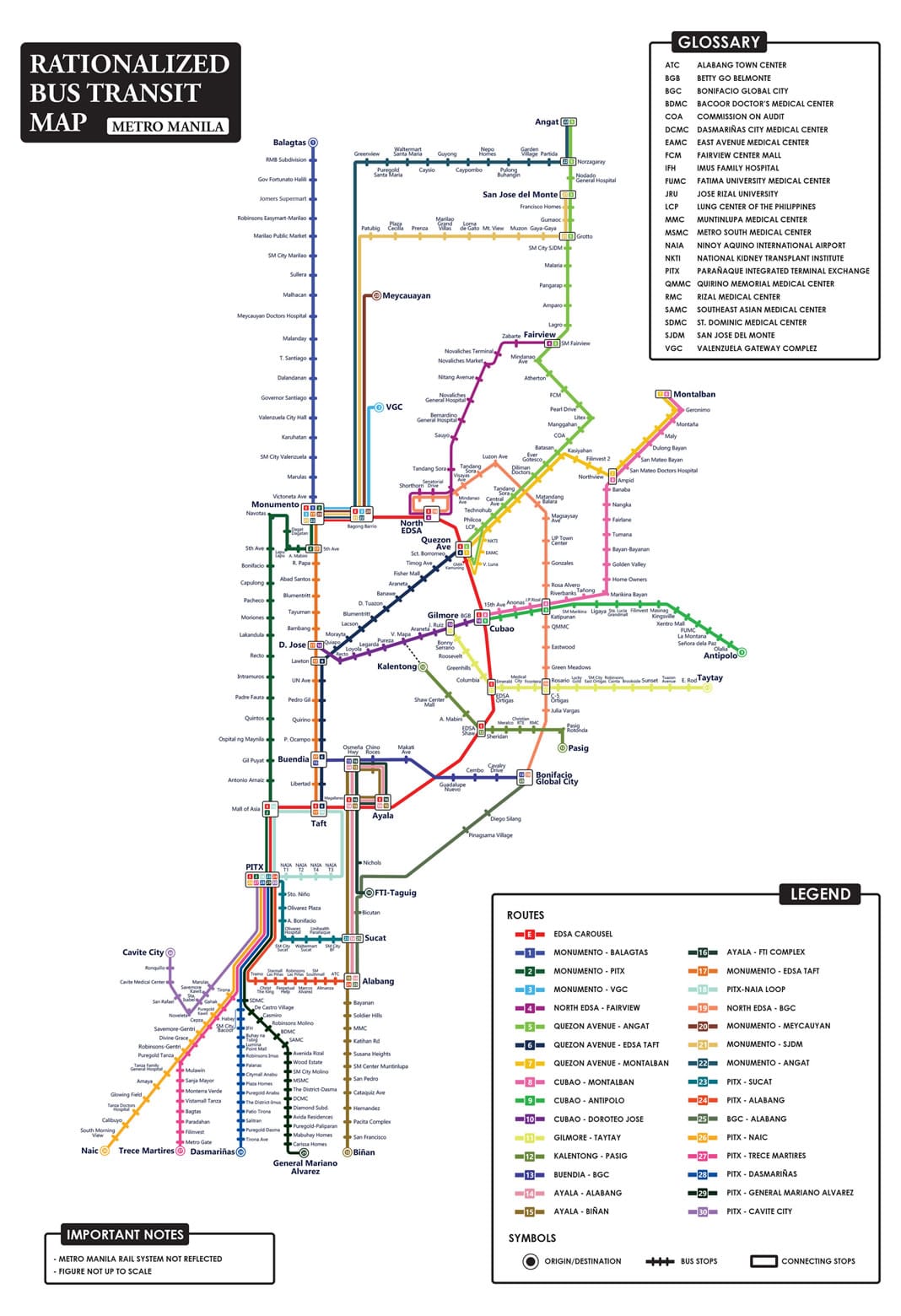Phbus Metro Manila Bus Transit Map 1 