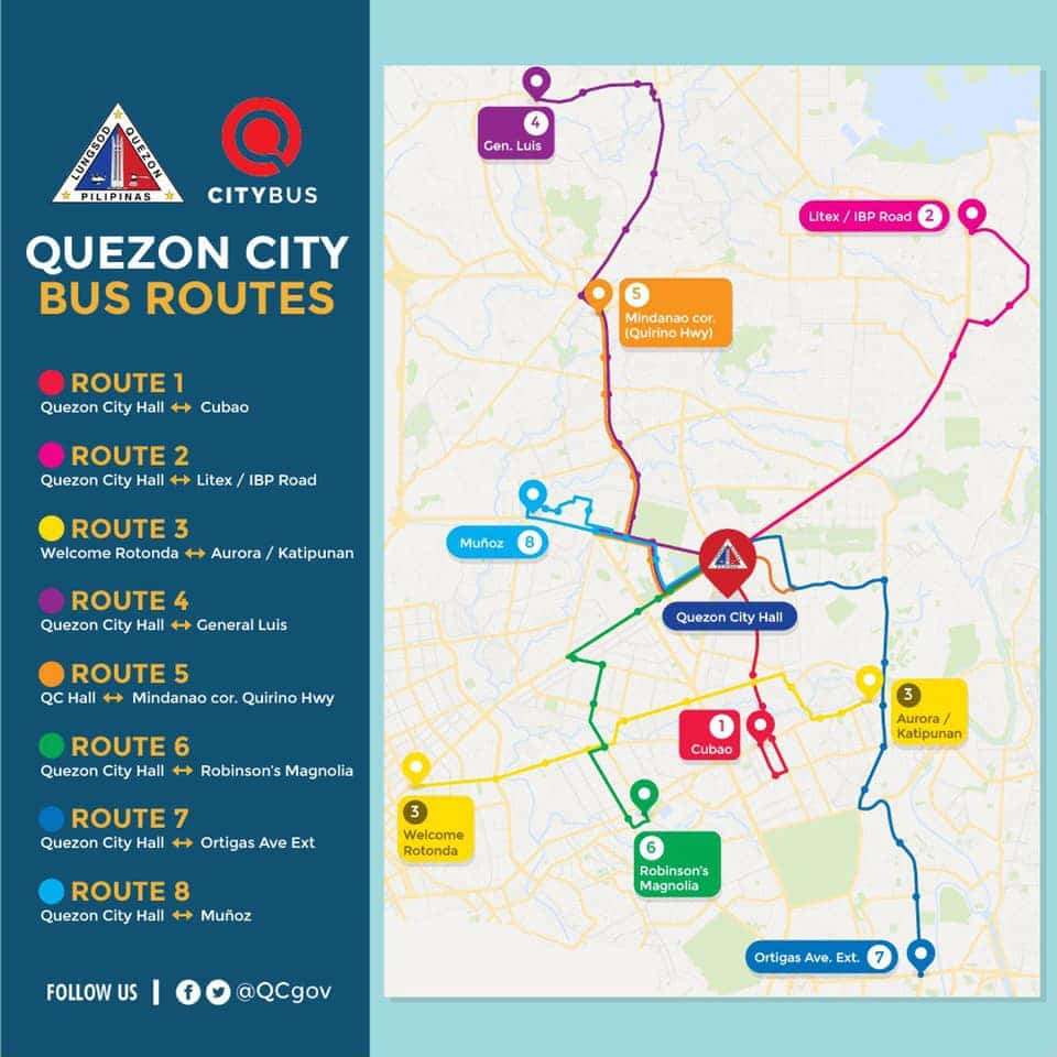 City Bus Route Near Me Quezon City Bus Routes Bus Shuttle Service Schedules Fares
