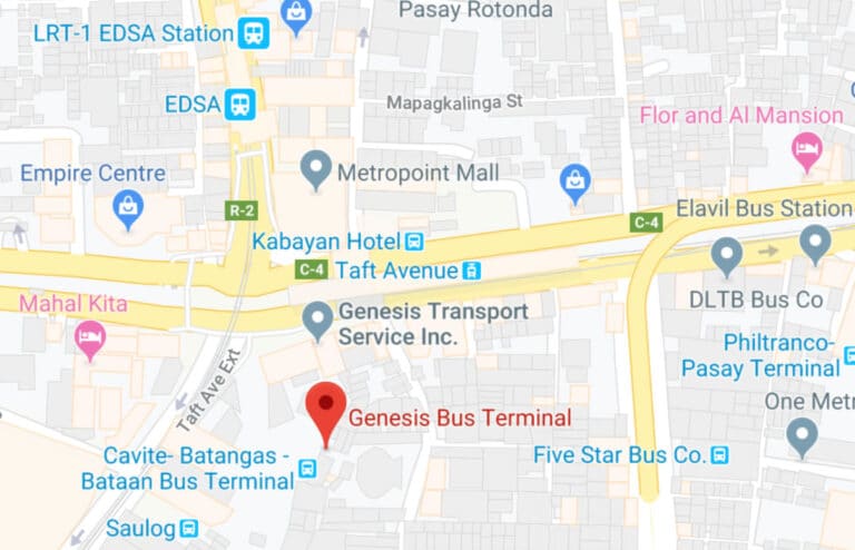Genesis Bus Terminal Pasay Cubao