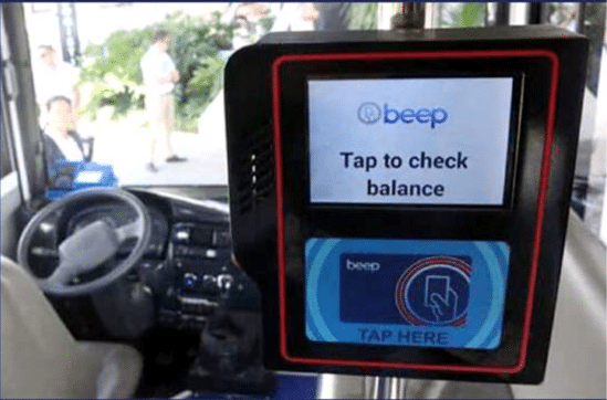 EDSA Busway cashless beep cards