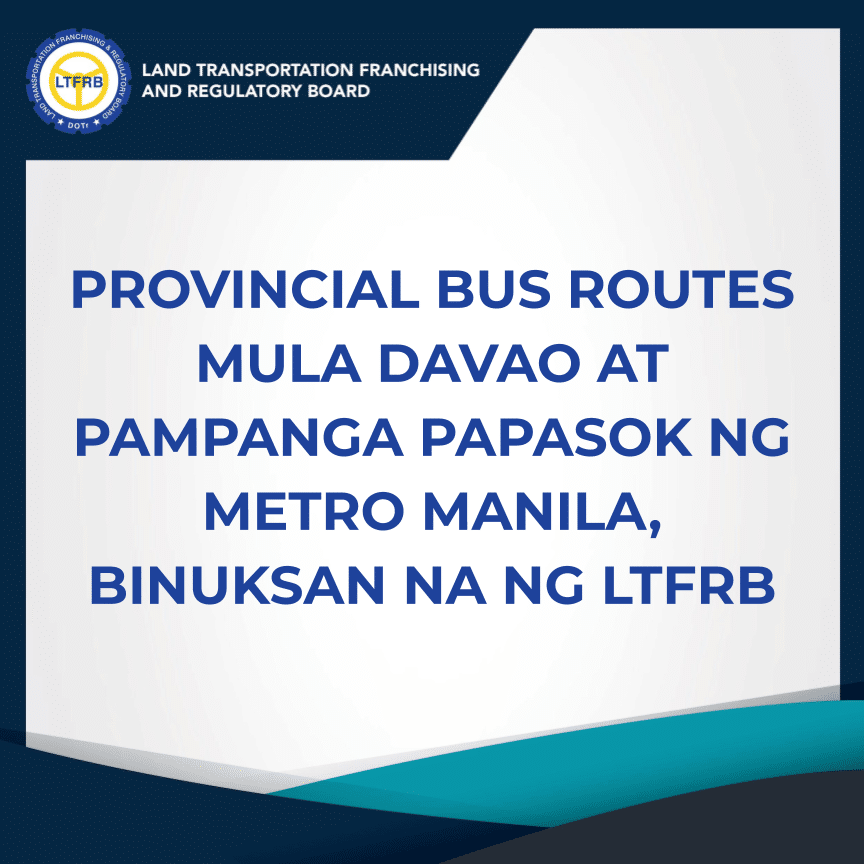 ​LTFRB bus routes Davao Pampanga Metro Manila