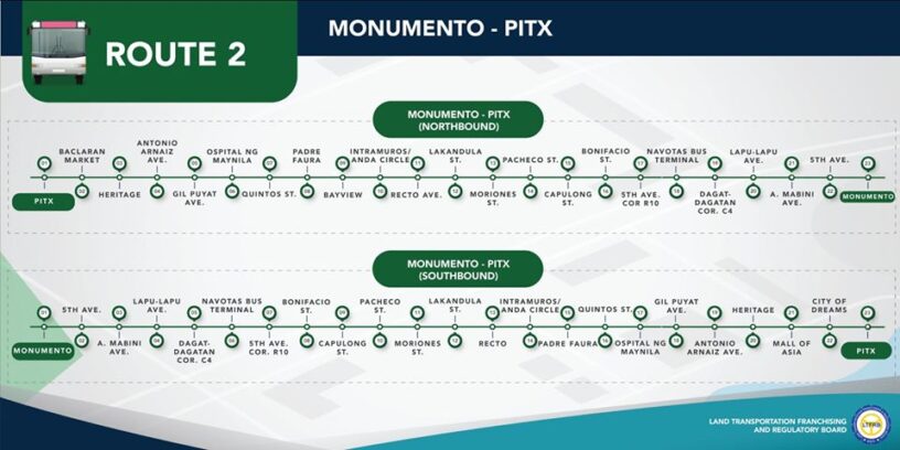 City Bus Route 2-Monumento – PITX