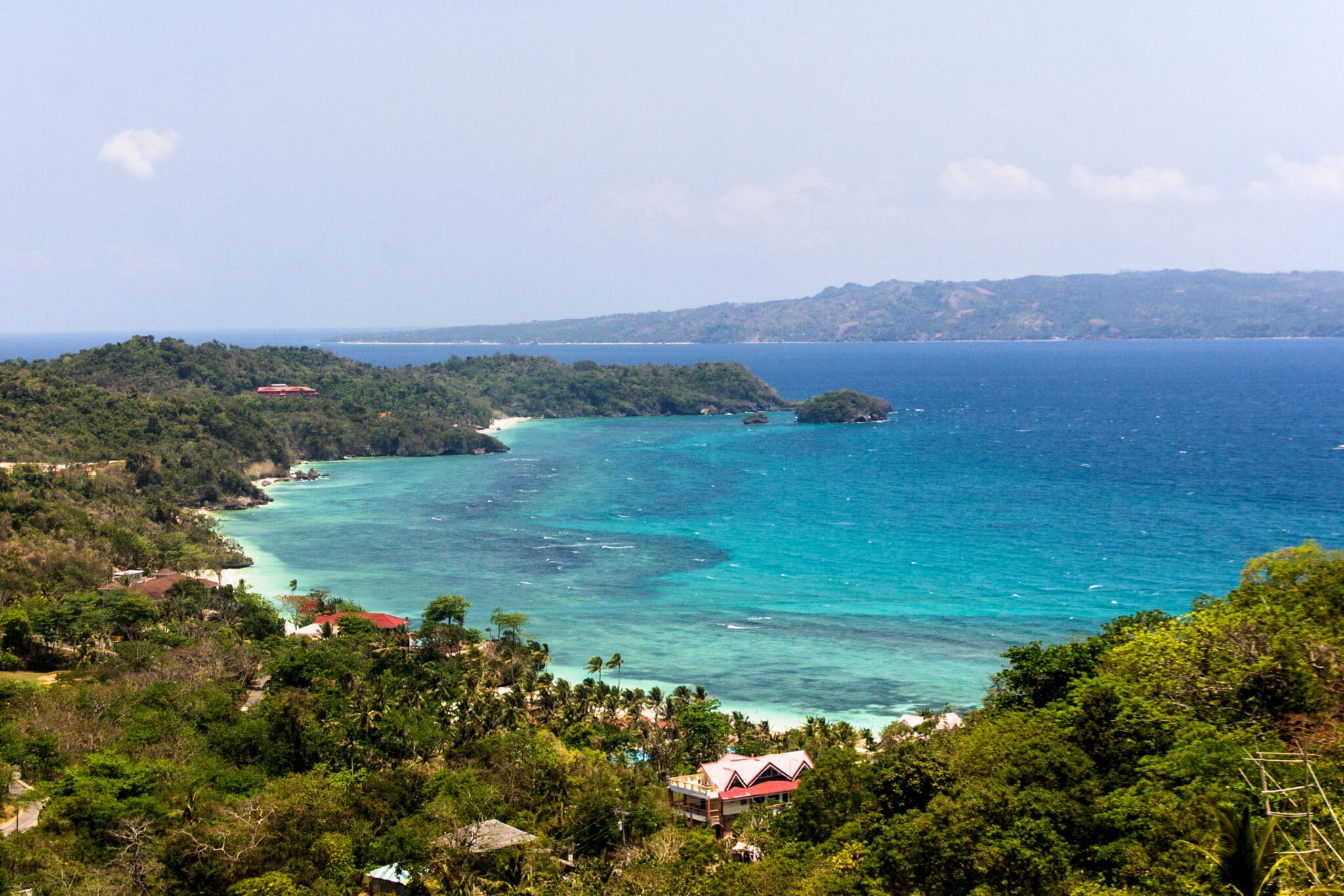 Aerial view of Boracay Island, Philippines