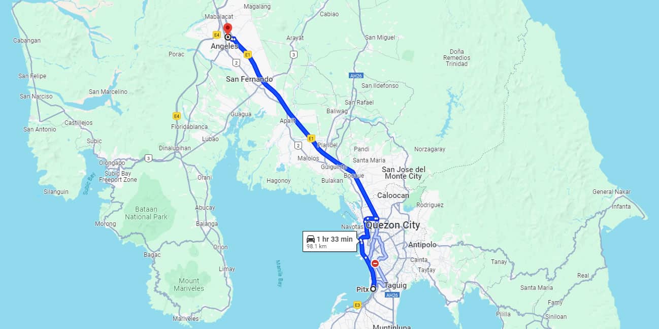 pitx to balibago route map