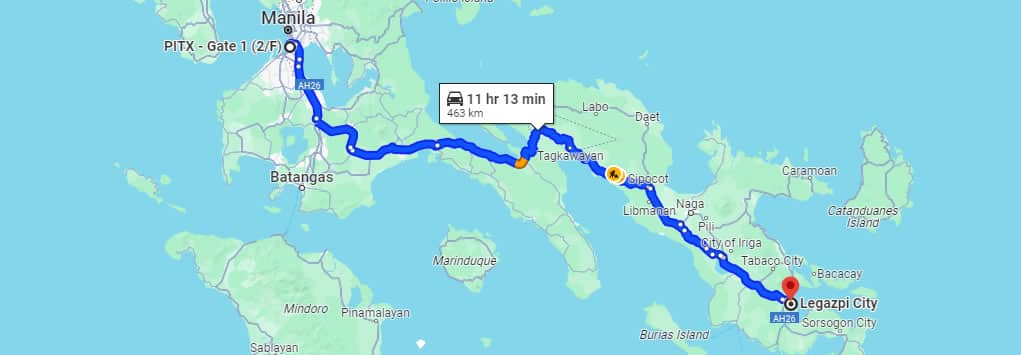 pitx-to-legazpi-route-map