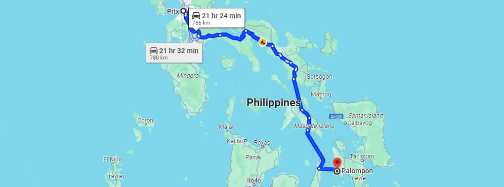 pitx to palompon route map