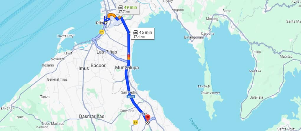 pitx to santa rosa terminal route map