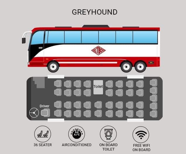 DLTB Greyound Lazy Boy Seating Layout