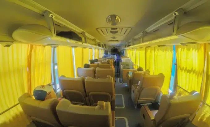 Genesis First Class Bus Inside